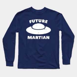 Retro Vintage Sci Fi  Future Martian UFO Long Sleeve T-Shirt